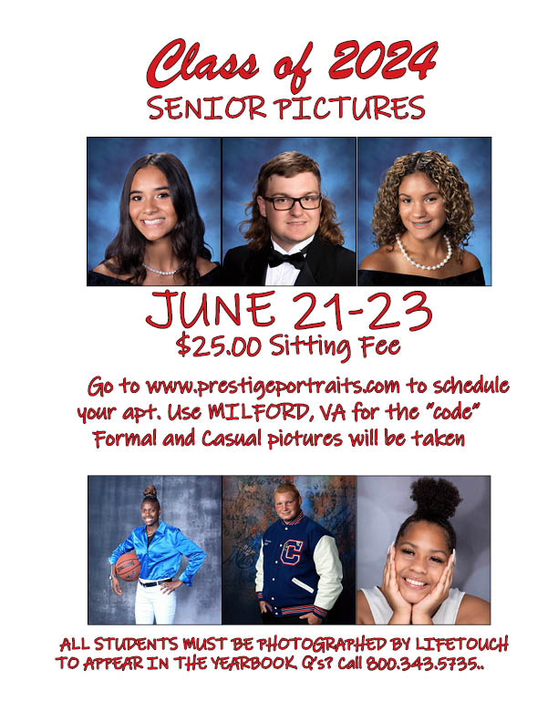 Class of 2024 Senior Pictures Flyer