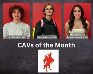 Underclassmen Cavaliers of the Month