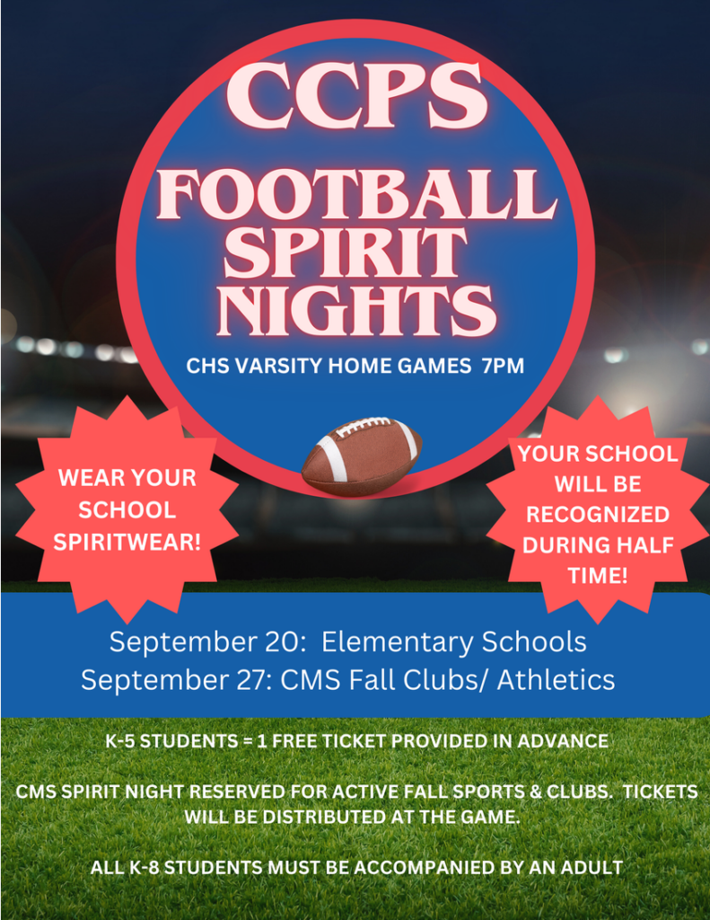 CCPS Football Spirit Nights