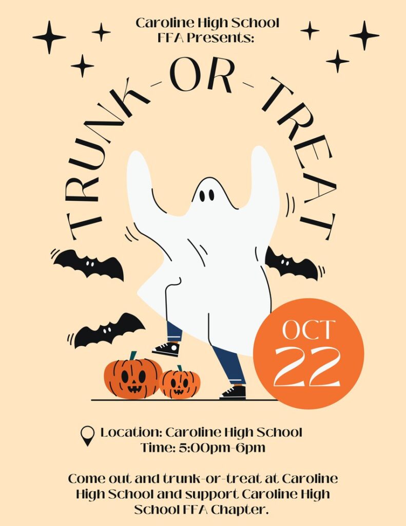 FFA Trunck or Treat flyer