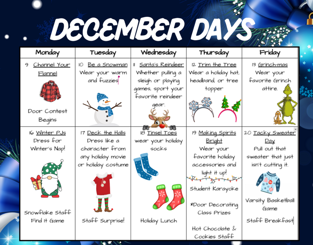 December Spirit Days